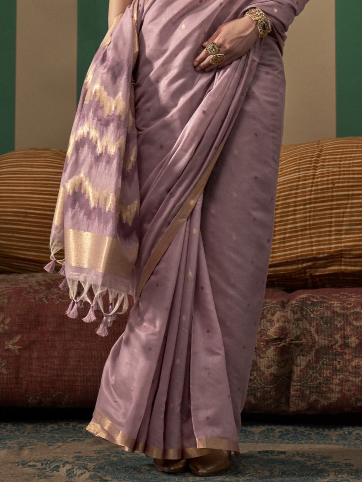 Purple Spun Handloom Woven Silk Saree Online in India