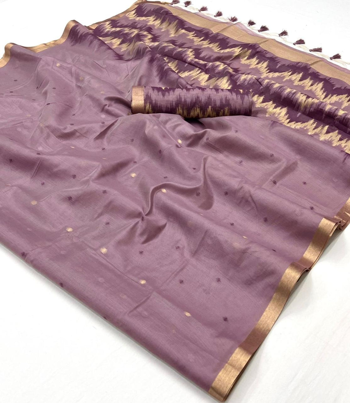 Purple Spun Handloom Woven Silk Saree Online in India