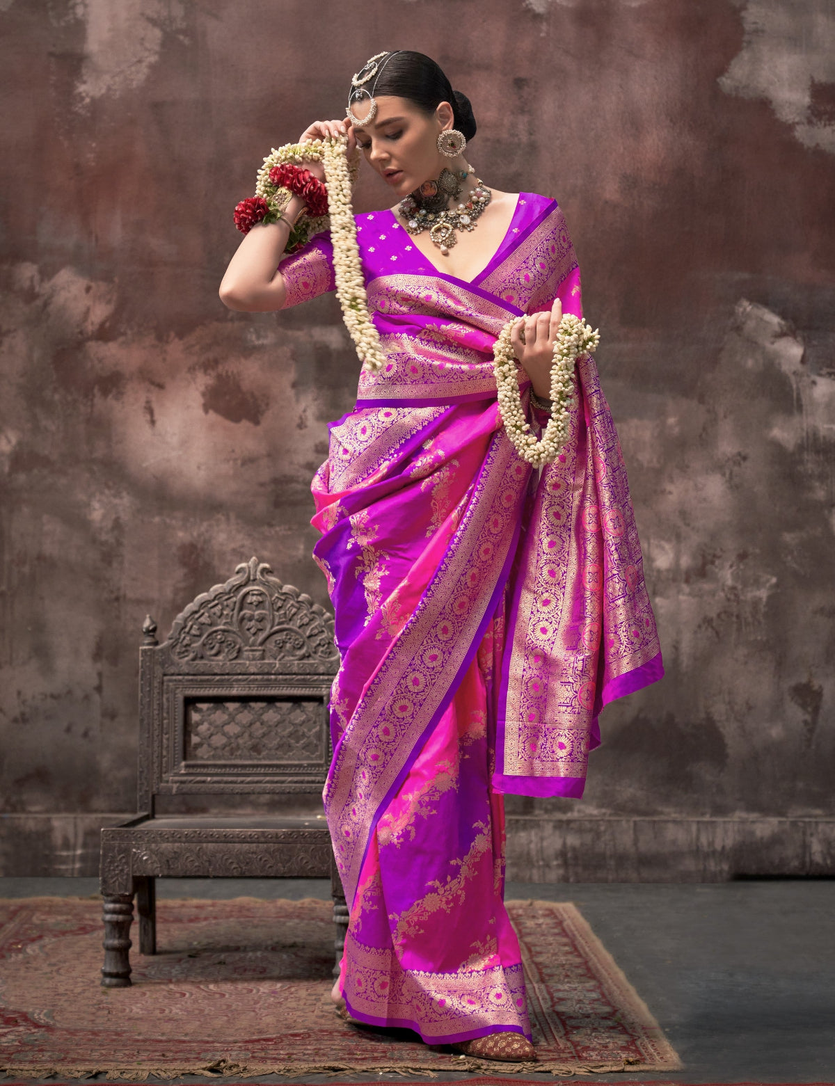 Bridal Banarasi Silk Saree Online-STORI