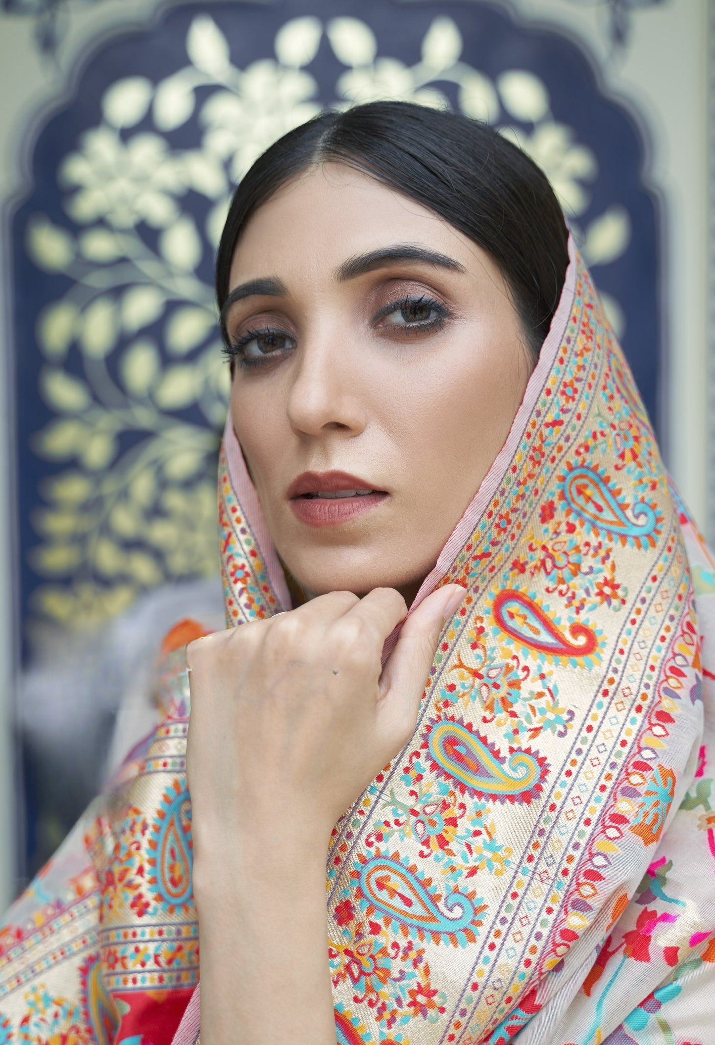Off White Kashmiri Kani Jamewar Saree