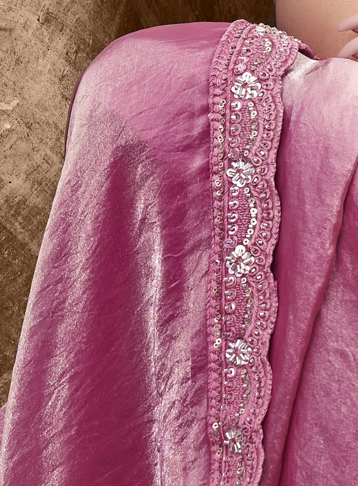Shop Pink Tissue Silk Saree Online-STORI