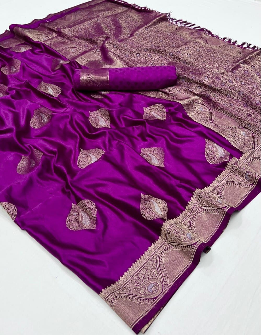 Shop Purple Silk Sarees Online STORI