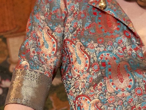 Rama Green Woven Zari Border Chiffon Saree