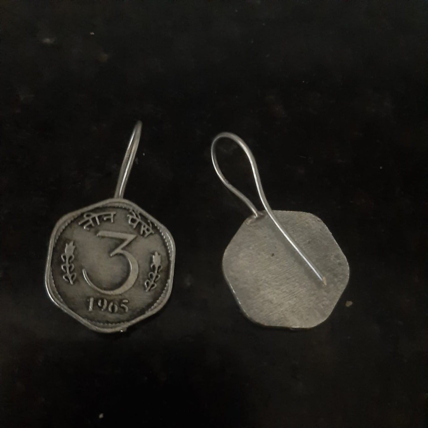 Antique 3-Paisa Statement Earrings'