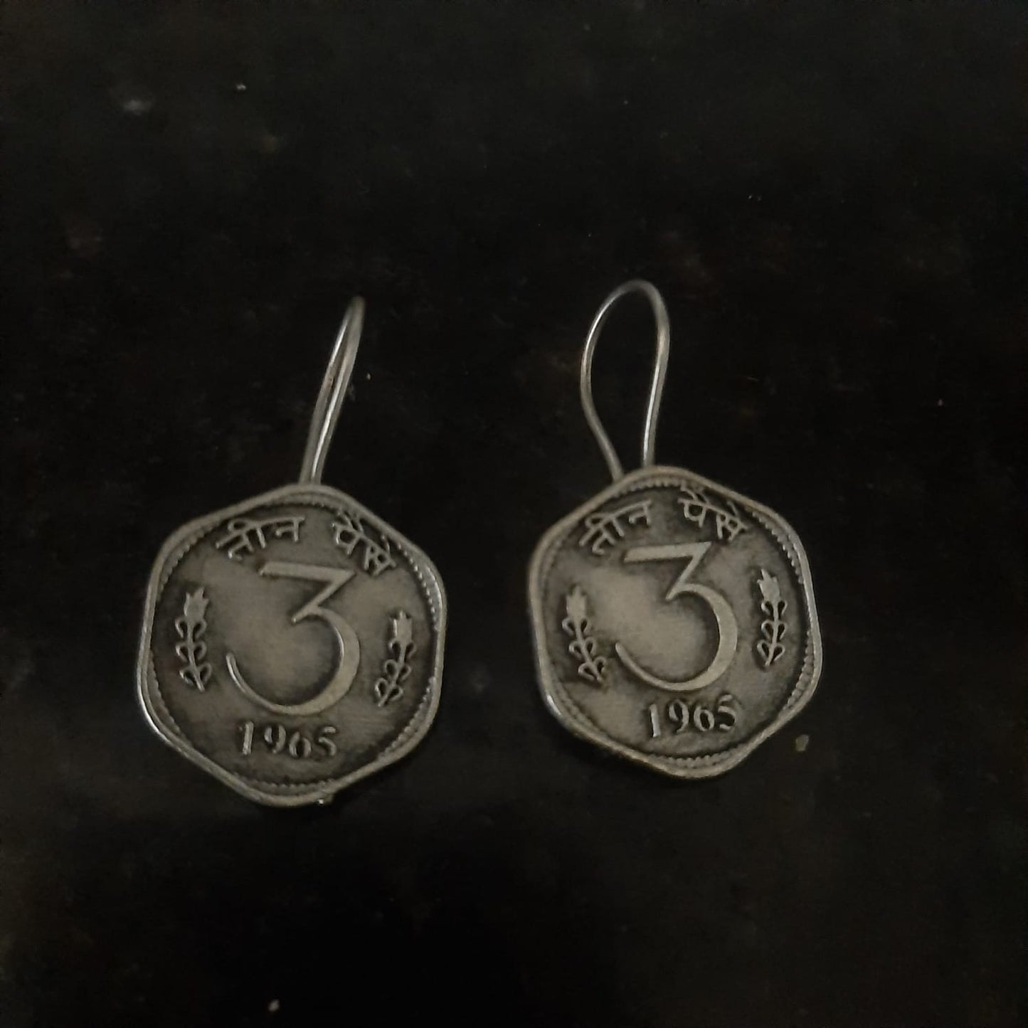 Antique 3-Paisa Statement Earrings