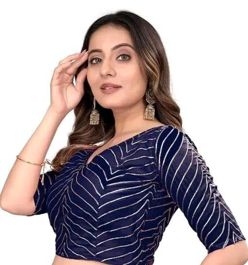 Wavy Gotapatti Lace Georgette Designer Blouse