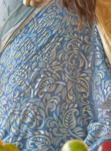 Chalk Blue Soft Georgette Saree