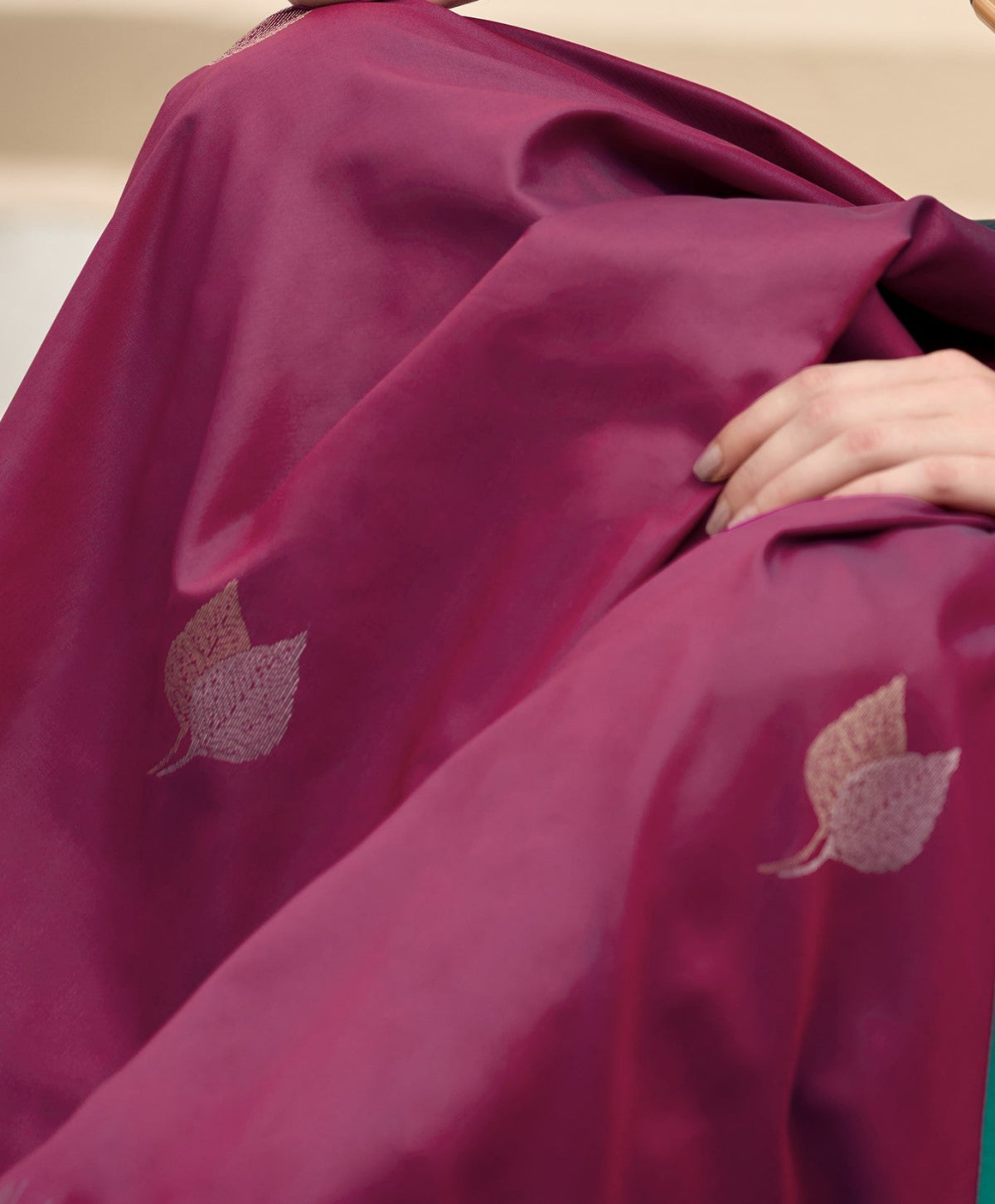 Maroon Banarasi Saree Shop Online STORI