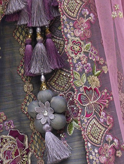 Buy Grey Lehenga In Online-STORI