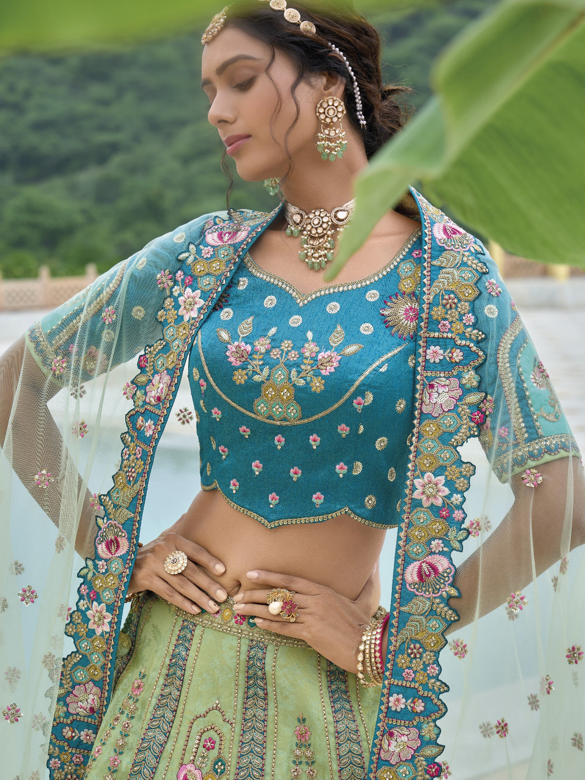 Shop Blue Lehenga In Online-STORI