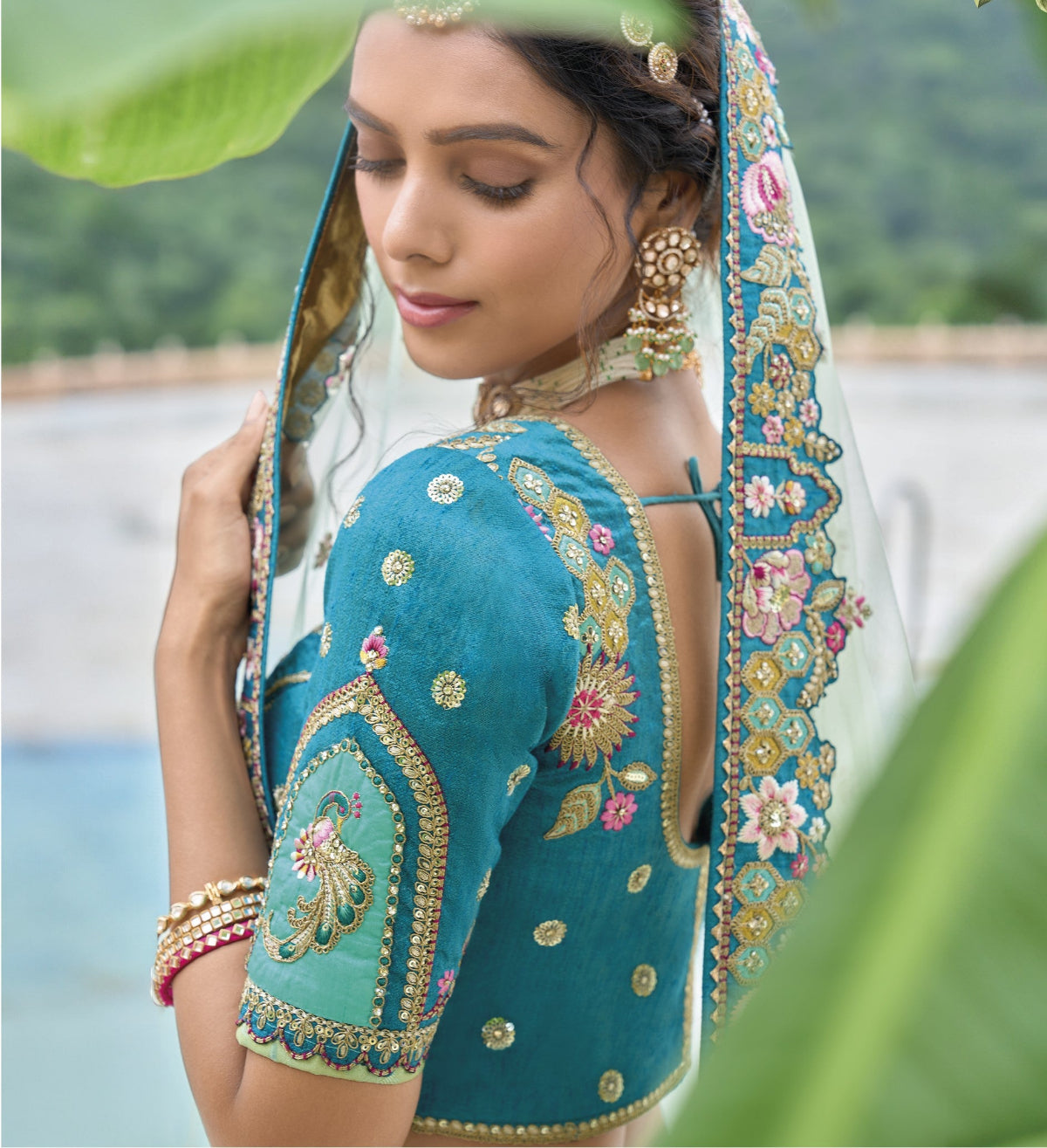 Shop Blue Lehenga In Online-STORI