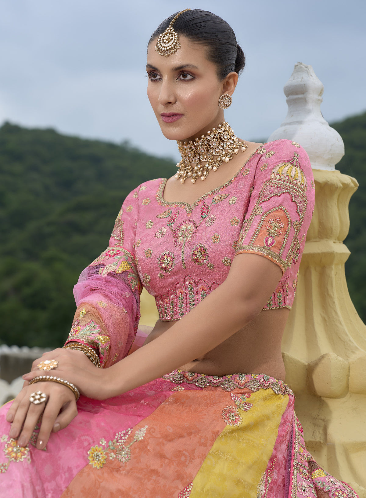 Buy Pink Lehenga In Online -STORI