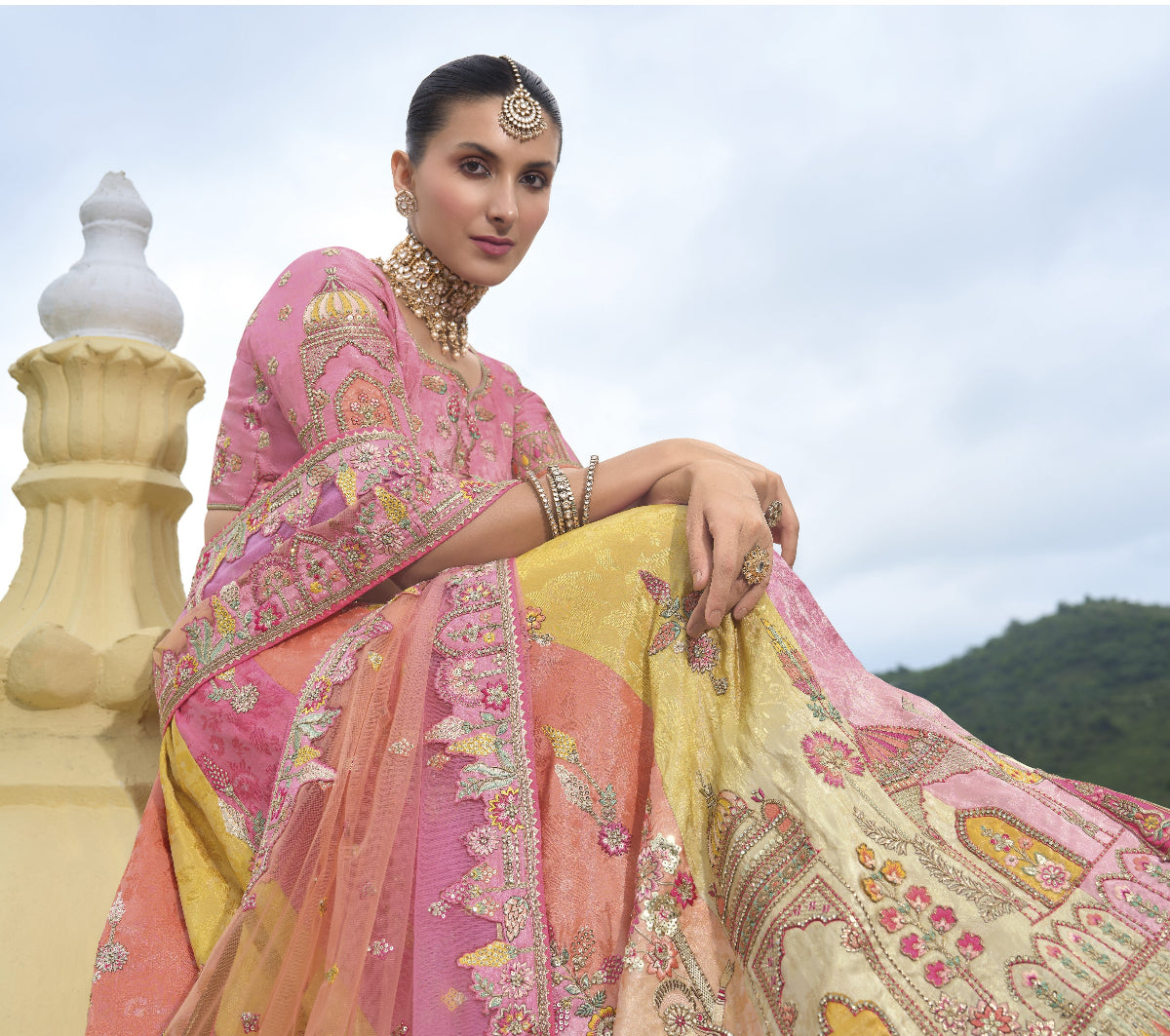 Buy Pink Lehenga In Online -STORI