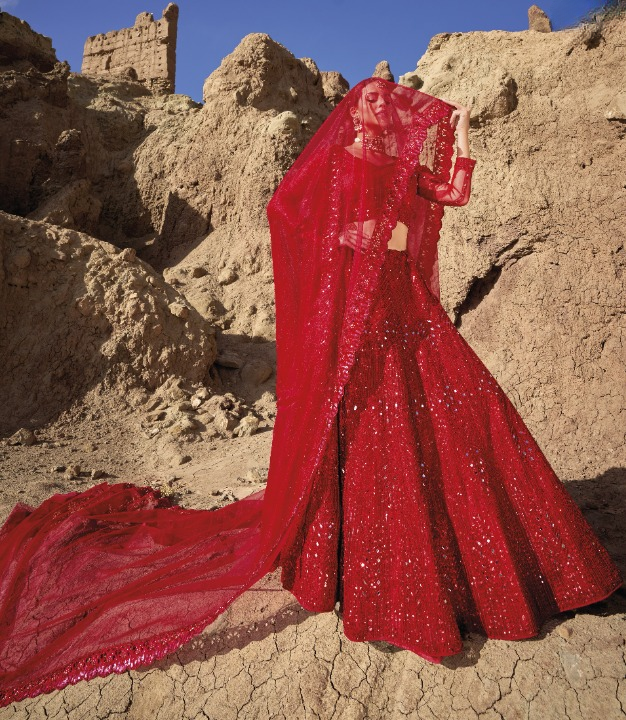 Buy Red Lehenga In Online-STORI