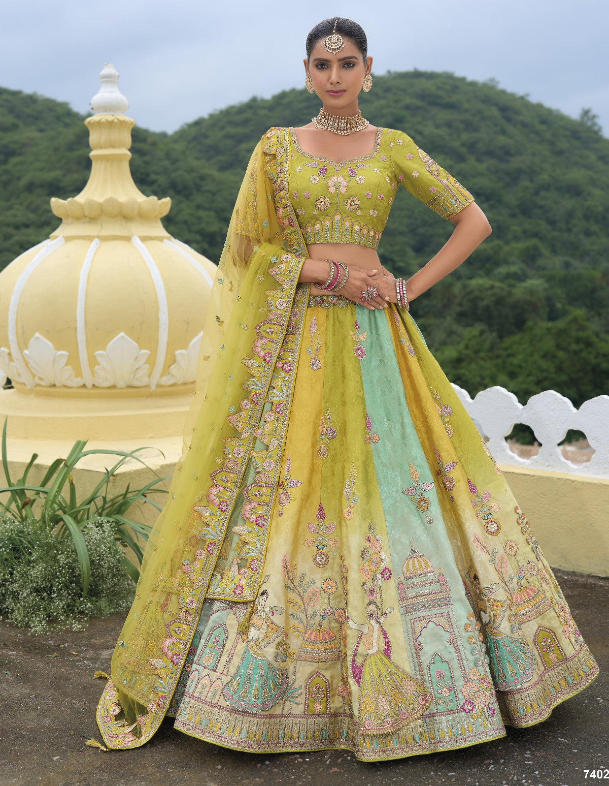 Buy Green Lehenga Online -STORI
