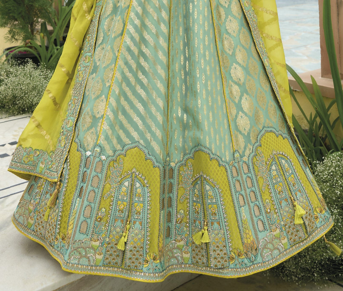 Buy Green Lehenga Online -STORI