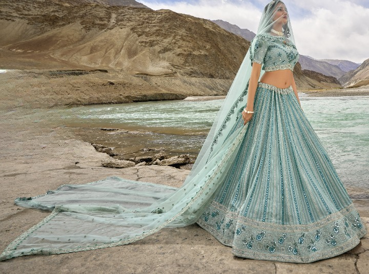 Buy Blue Lehenga In Online-STORI