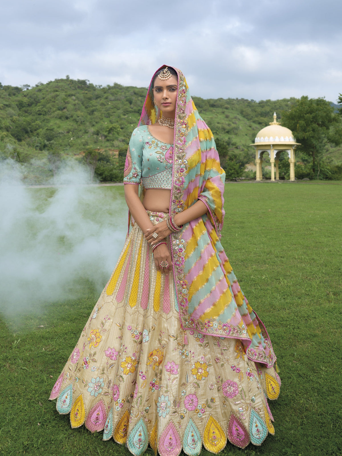Buy Gold Lehenga In Online -STORI