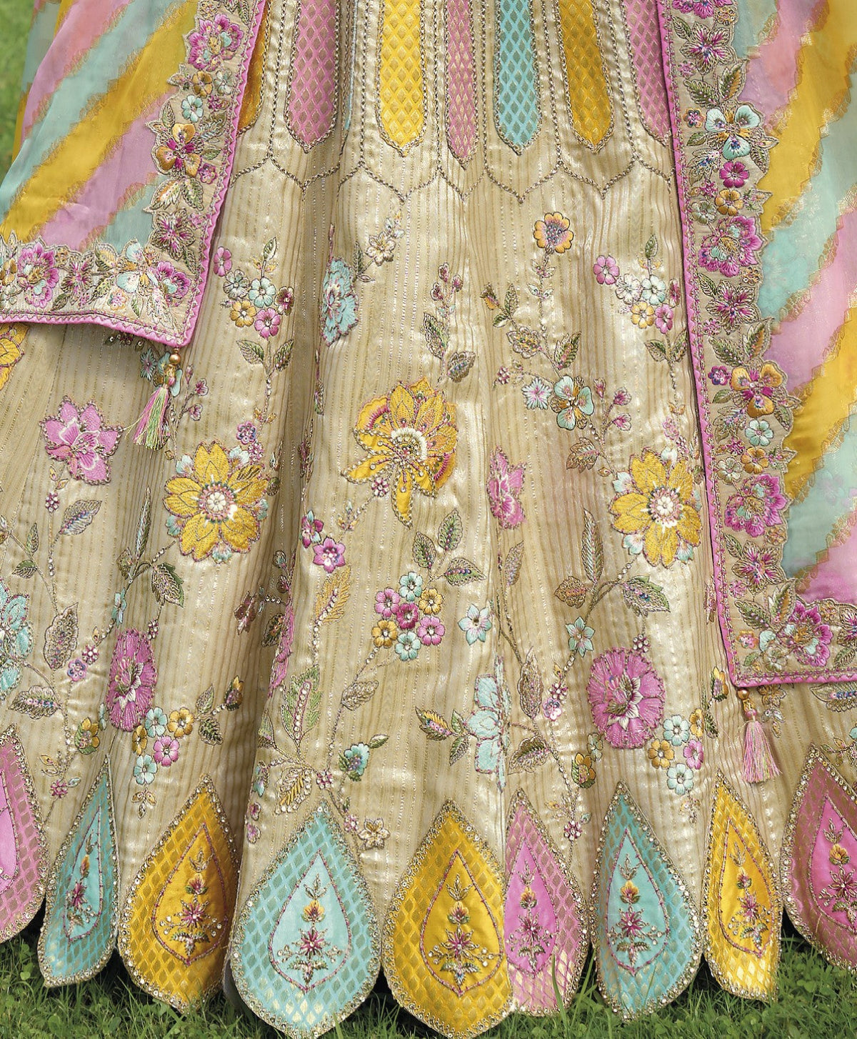 Buy Gold Lehenga In Online -STORI