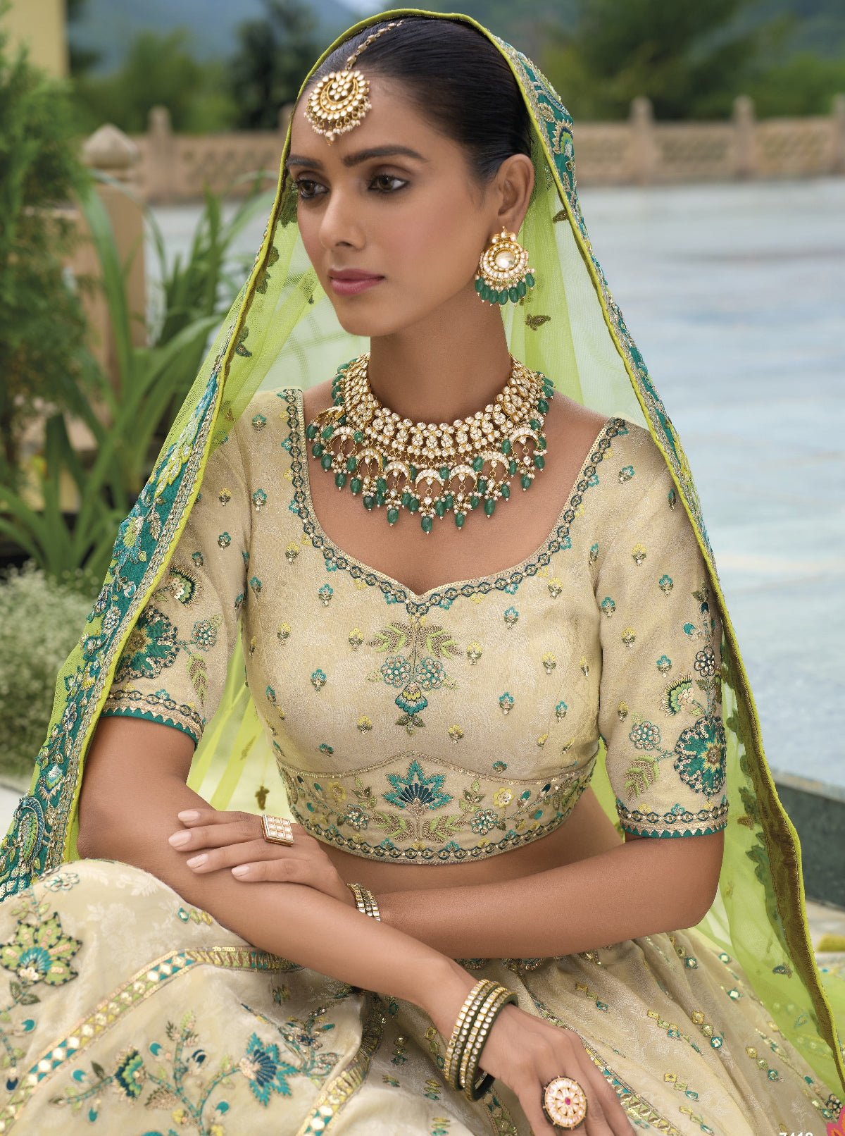 Buy Gold Lehenga In Online -STORI