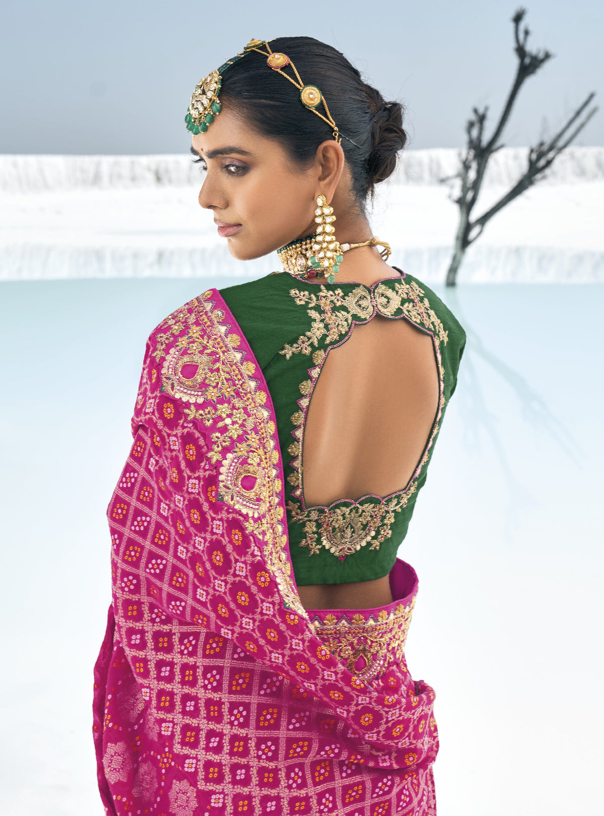 Buy Pink Pure Silk Saree Online-STORI
