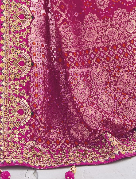 Buy Pink Pure Silk Saree Online-STORI