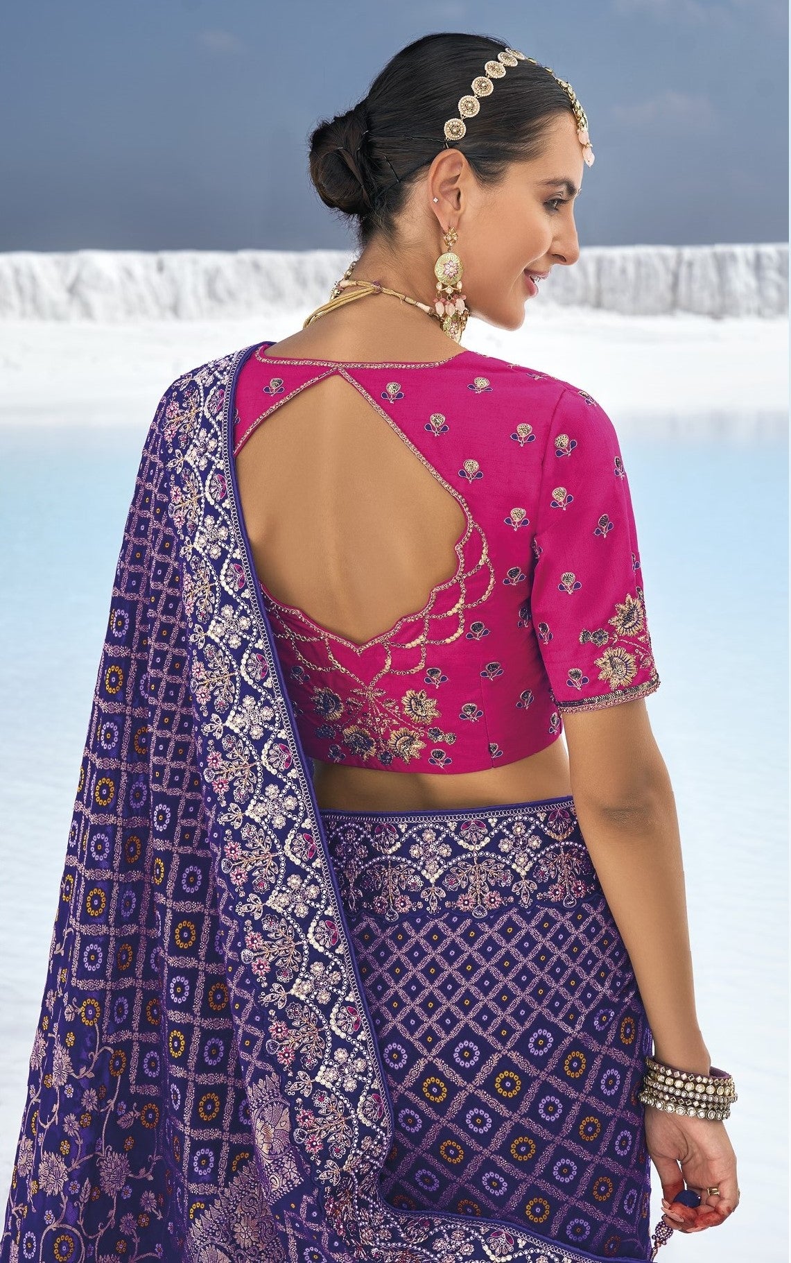 Shop Purple Silk Saree Online- STORI