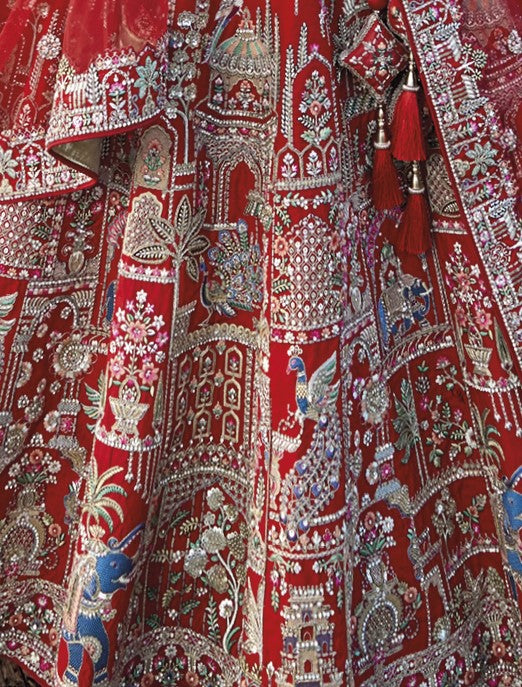 Buy Red Bridal Lehenga In Online-STORI