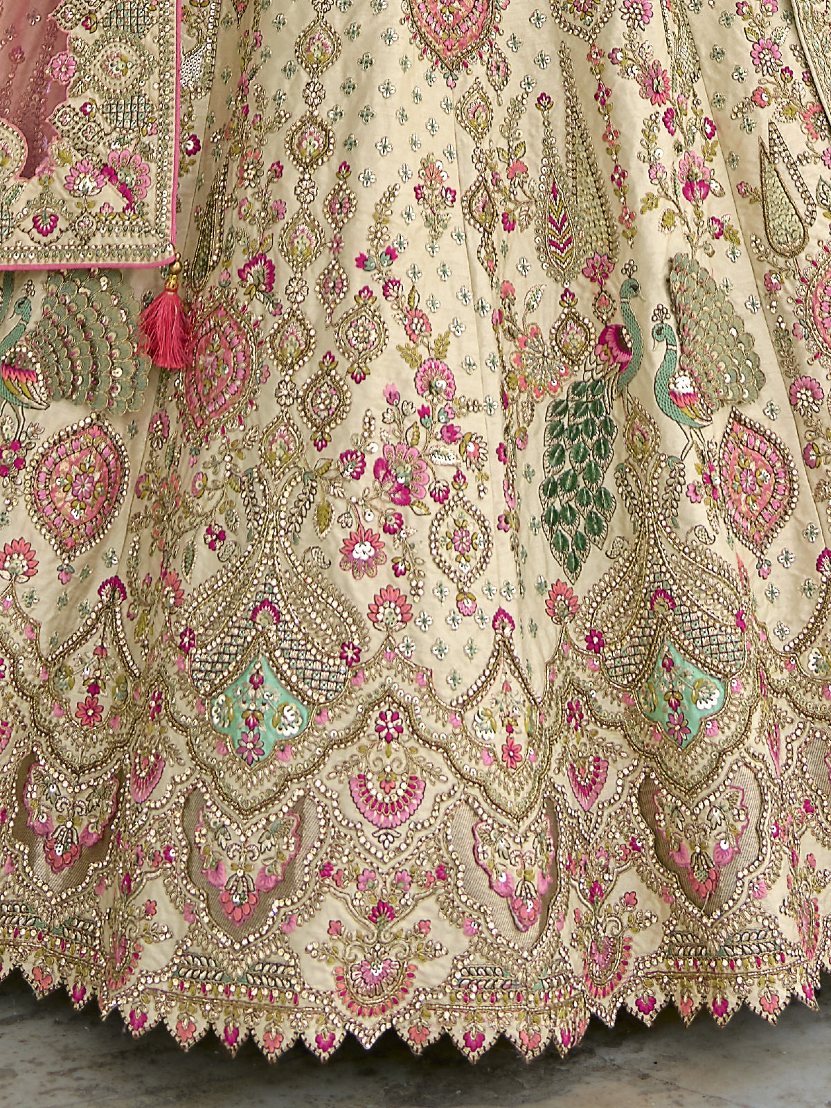 Shop Beige Lehenga In Online-STORI