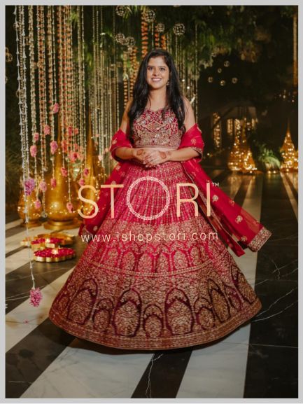 Ayushi Sharma in STORI Bridal Blouse