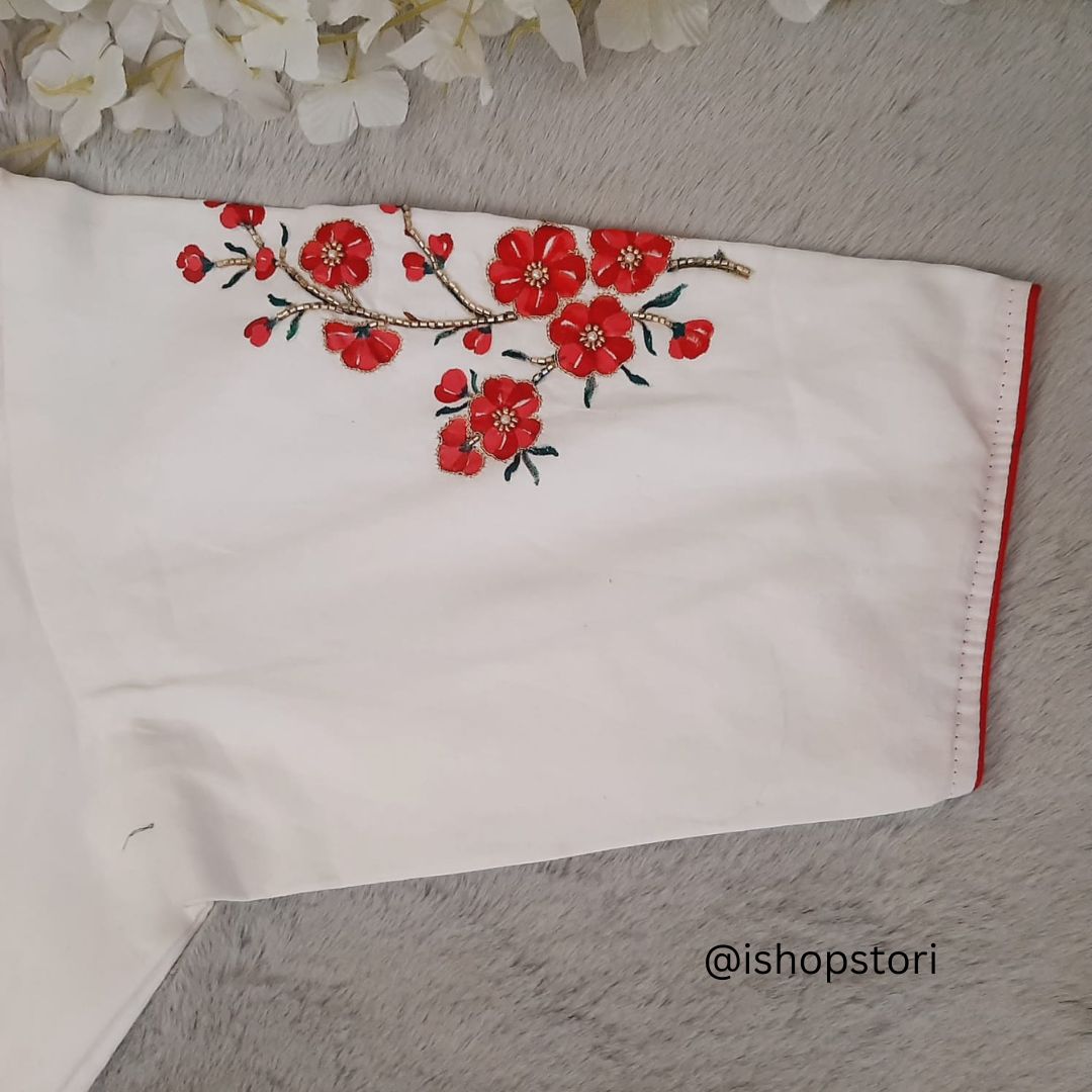 Hummingbird Handpainted Pichwai Designer Blouse