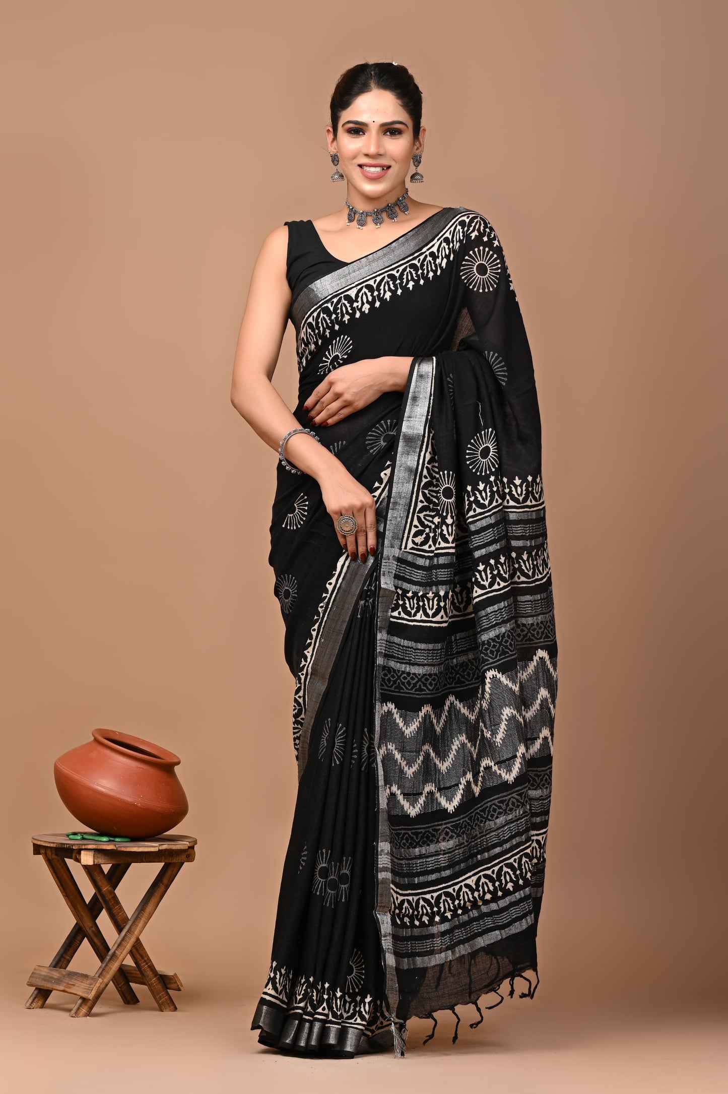 Black sarees online on sale- STORI