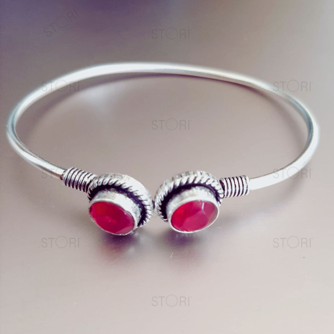 Harshali Dual Stones Oxidised Bracelet