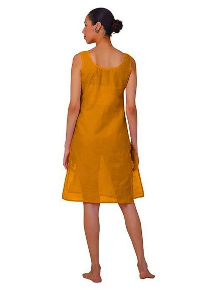 Brown Cotton Long Inner Slip