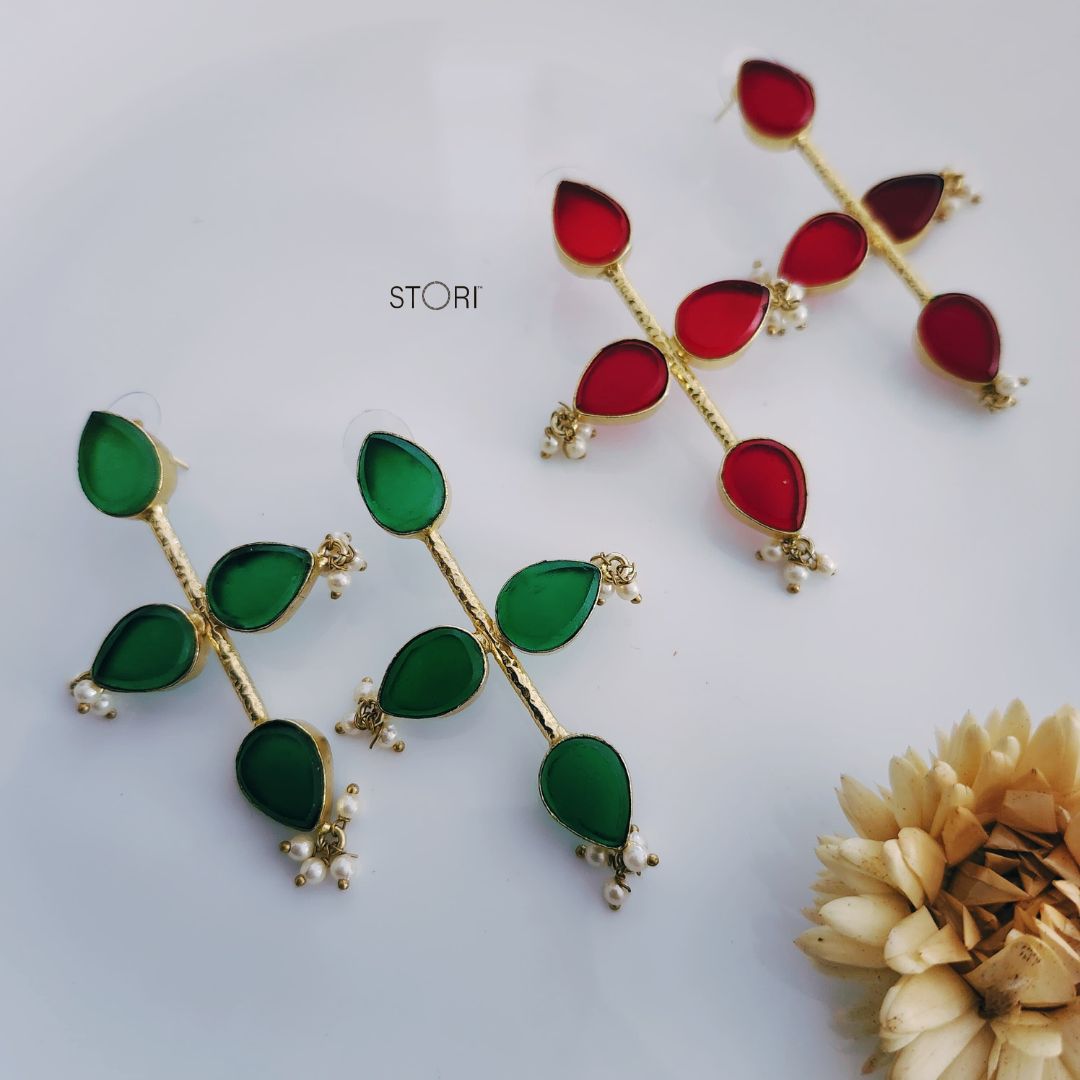 Raw Stone Earrings for Women Near Me- STORI