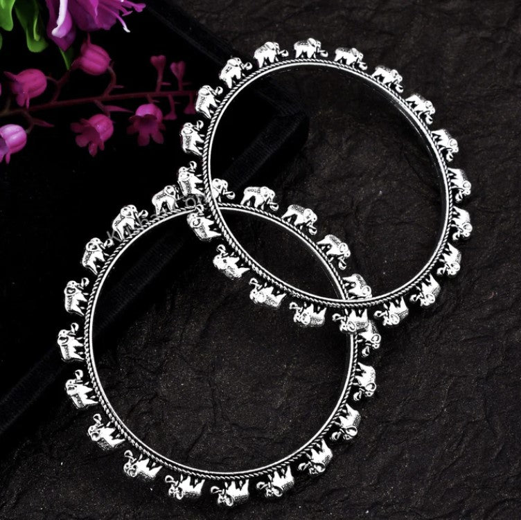 Preksha Oxidised Bangle / Bracelet - One Pair