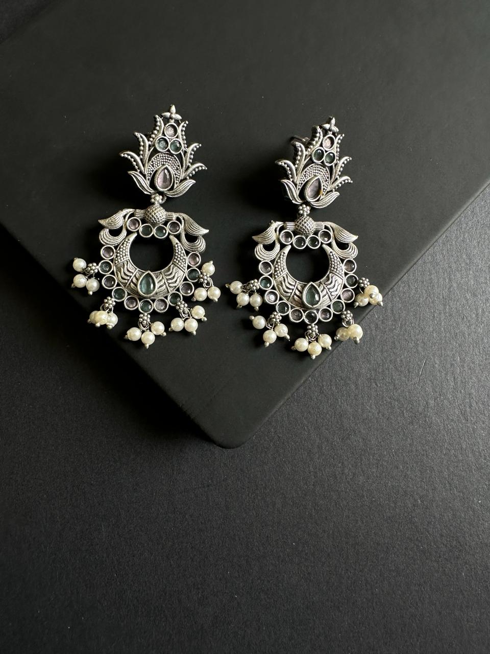 Peach Urvi Ethnic Dangler Earrings