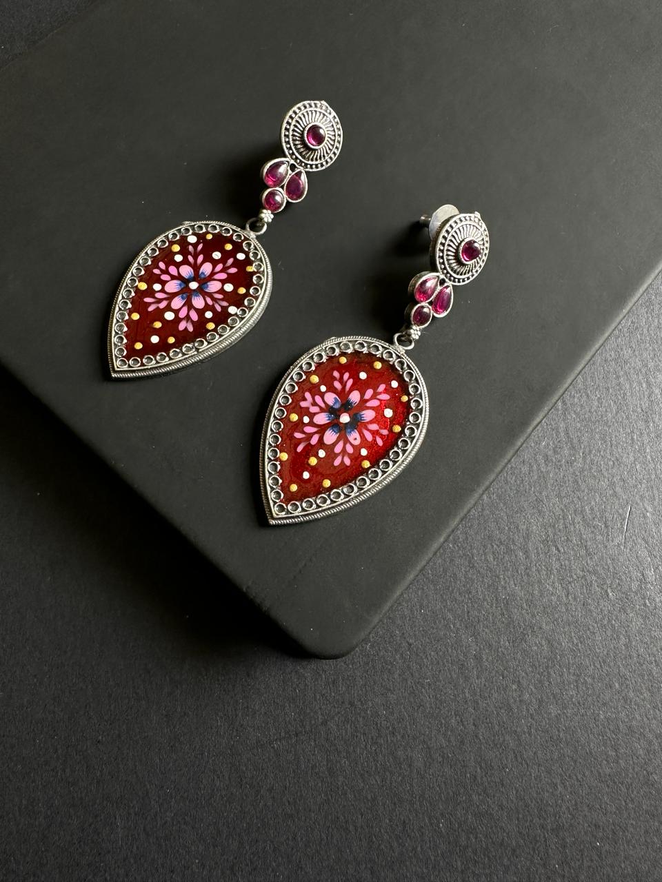 Shyla Handpainted Meenakari Earrings
