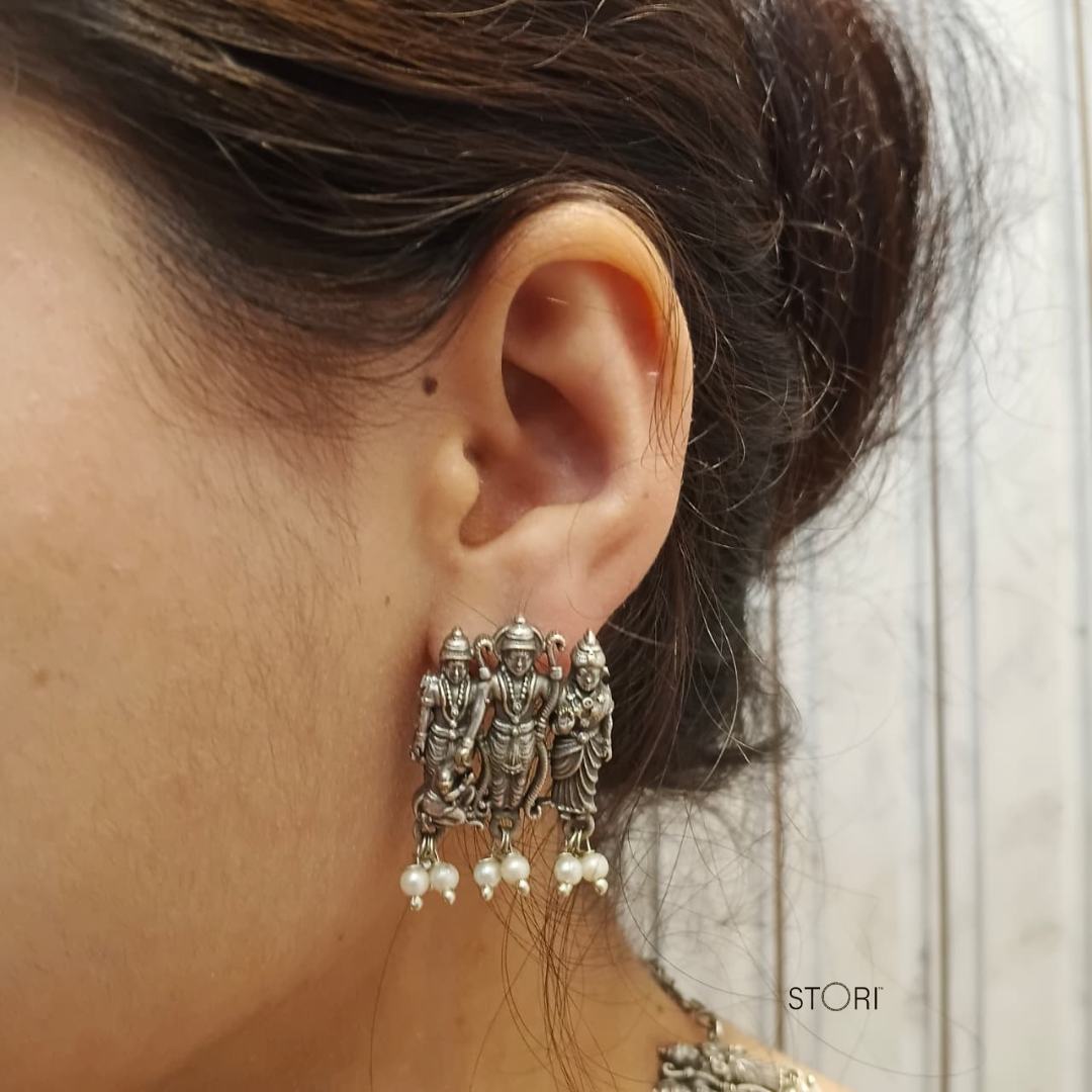 Siya Ram Necklace Set with Silver Polish