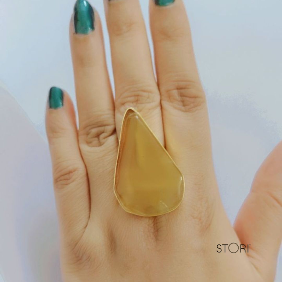 Brown Opal Finger Ring