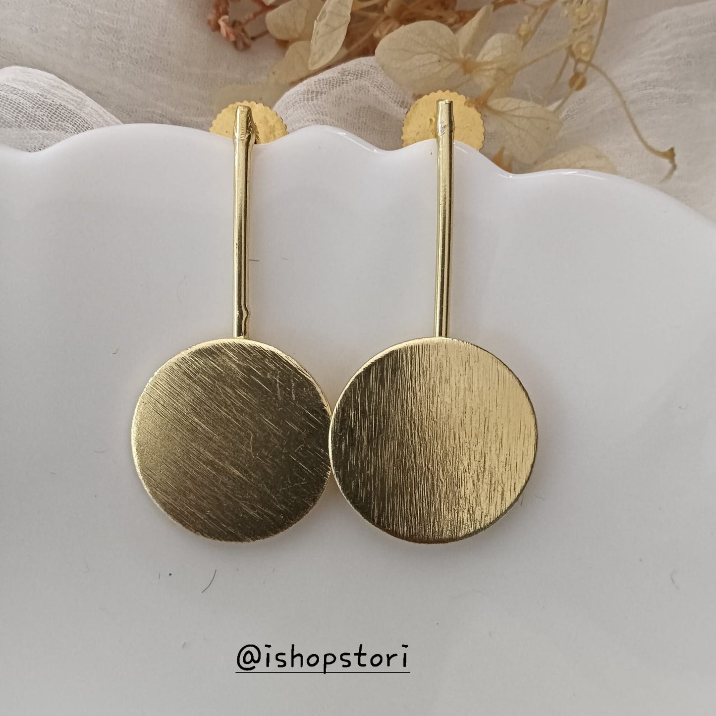 Circular Disc Statement Earrings