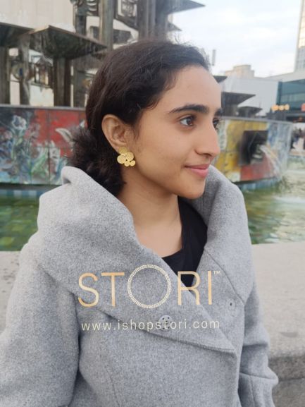 Valencia Golden Flower Earrings