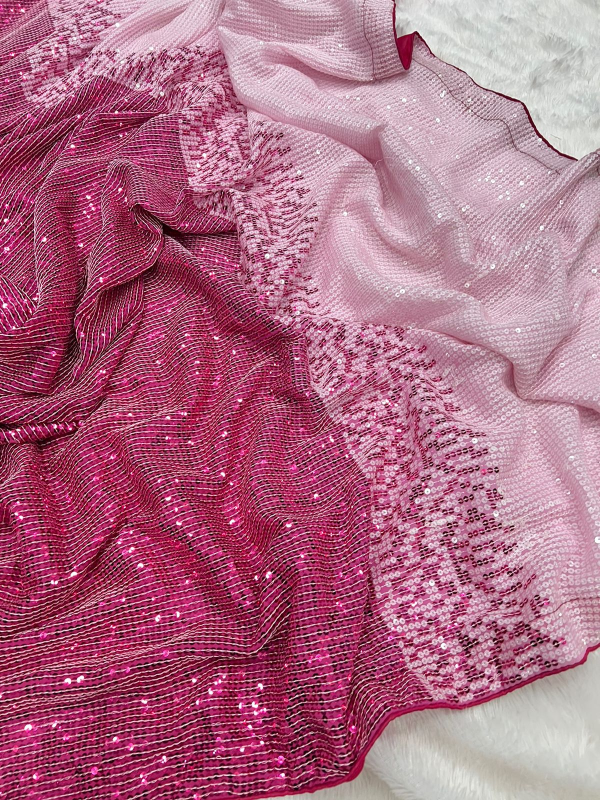 Kajol Inspired Allover Sequined Georgette Saree