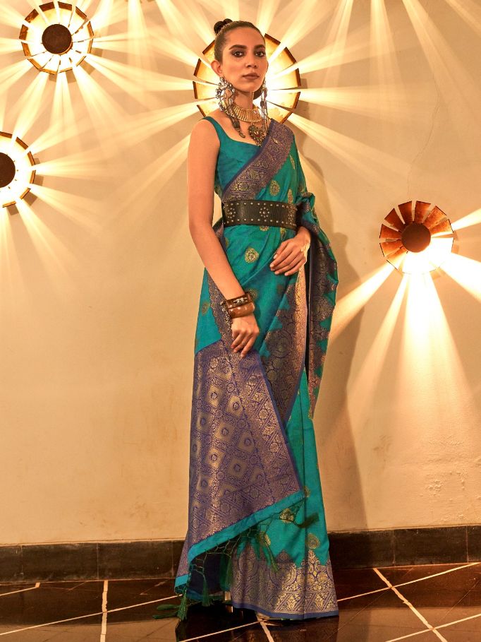 Purple Banarasi Handloom Silk Saree