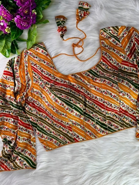 Striped Long Sleeved Designer Blouse