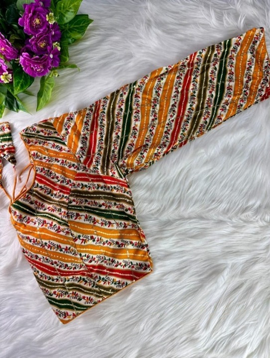 Striped Long Sleeved Designer Blouse