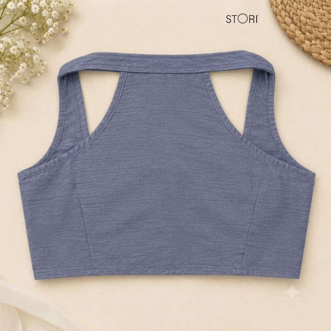 STORI Halter Neck Designer Blouse
