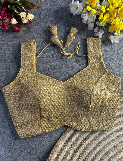 Shop Gold Blouse Online - STORI