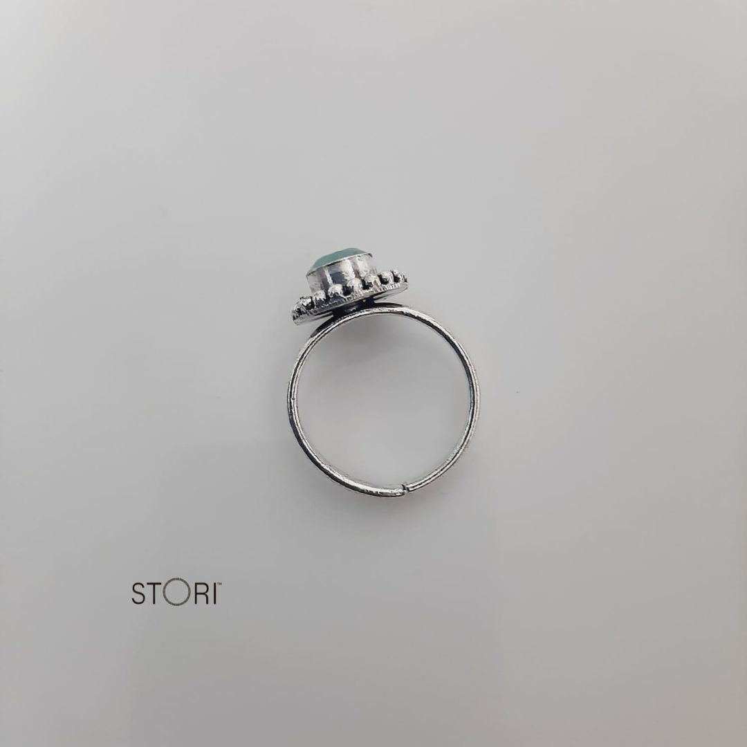Nishka Adjustable Oxidised Finger Ring
