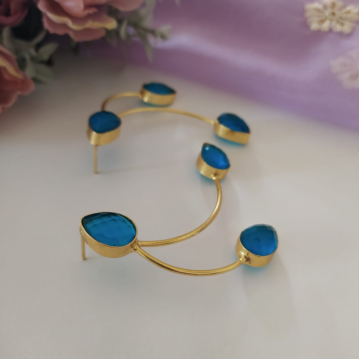 Nitya Arch & Stone Statement Earrings